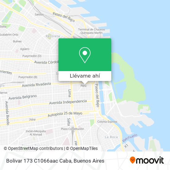 Mapa de Bolívar 173 C1066aac Caba