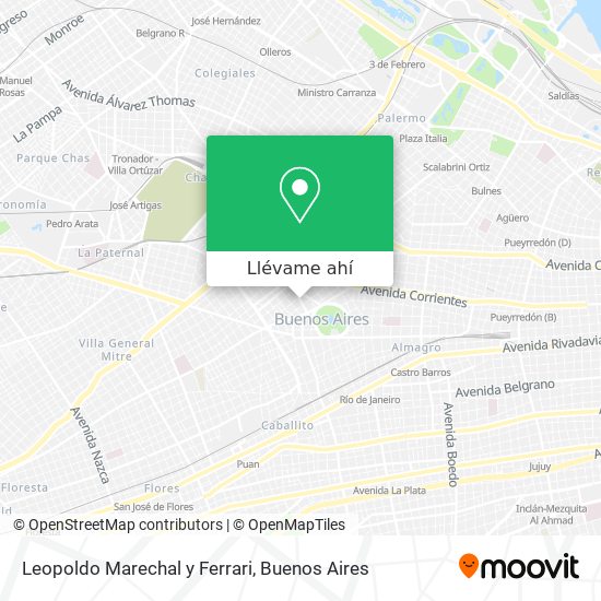 Mapa de Leopoldo Marechal y Ferrari
