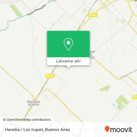 Mapa de Heredia / Los Irupés
