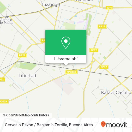 Mapa de Gervasio Pavón / Benjamín Zorrilla