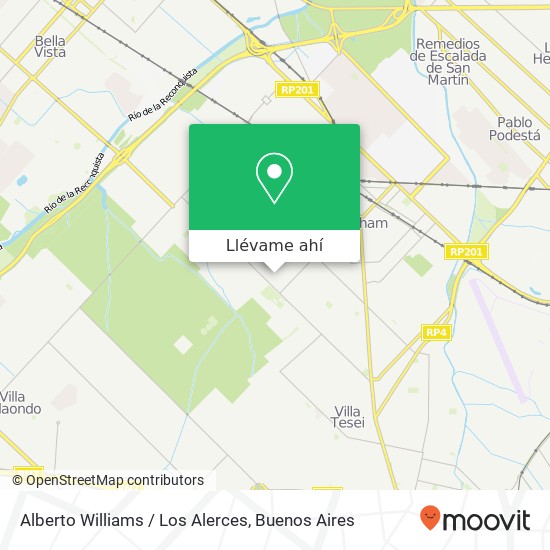 Mapa de Alberto Williams / Los Alerces