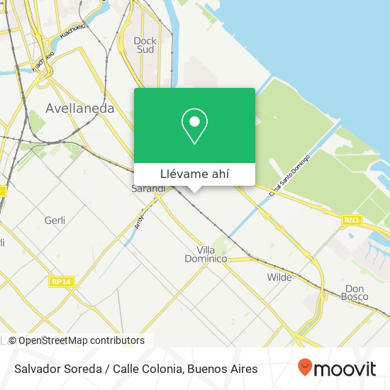 Mapa de Salvador Soreda / Calle Colonia