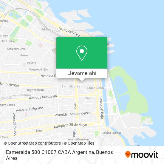 Mapa de Esmeralda 500  C1007 CABA  Argentina