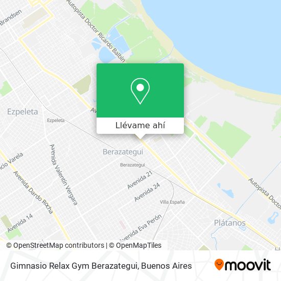 Mapa de Gimnasio Relax Gym Berazategui