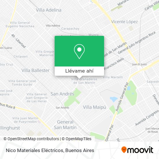 Mapa de Nico Materiales Eléctricos