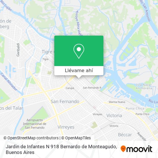 Mapa de Jardin de Infantes N 918 Bernardo de Monteagudo