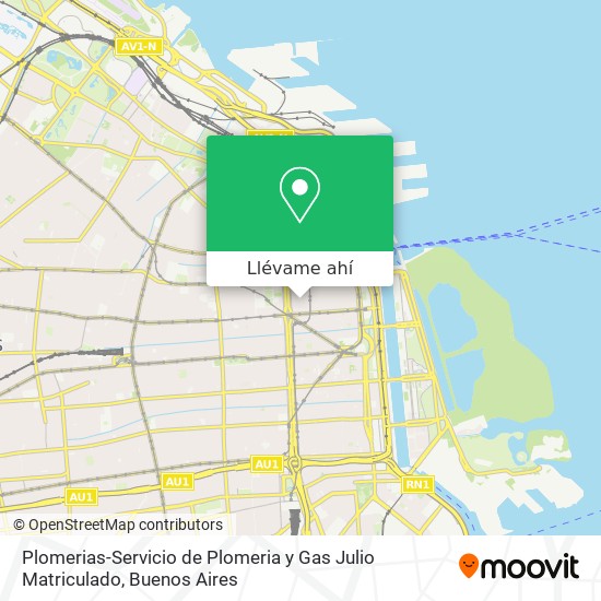 Mapa de Plomerias-Servicio de Plomeria y Gas Julio Matriculado