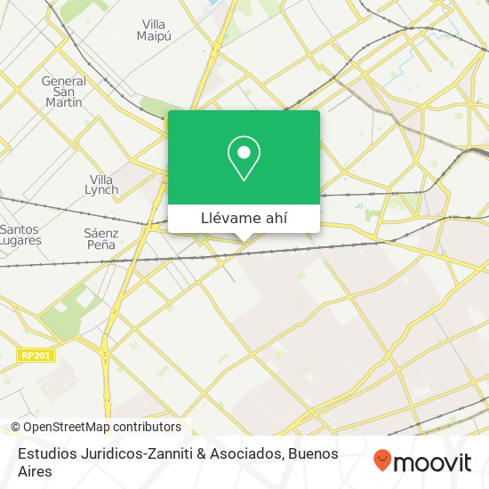 Mapa de Estudios Juridicos-Zanniti & Asociados