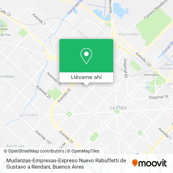 Mapa de Mudanzas-Empresas-Expreso Nuevo Rabuffetti de Gustavo a Rendani