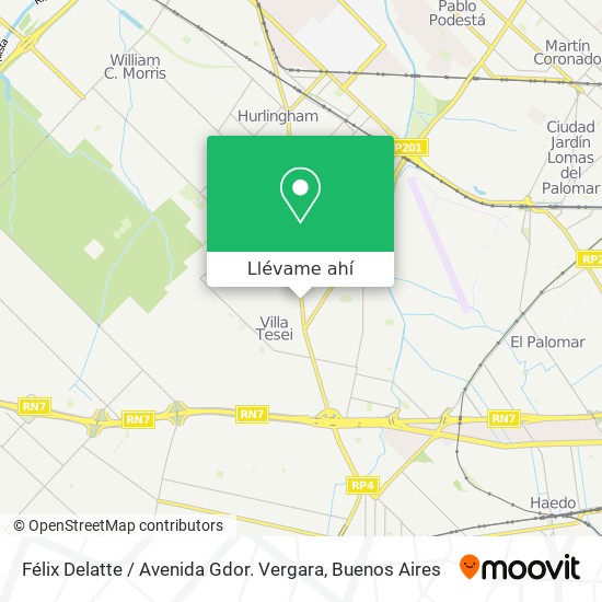 Mapa de Félix Delatte / Avenida Gdor. Vergara