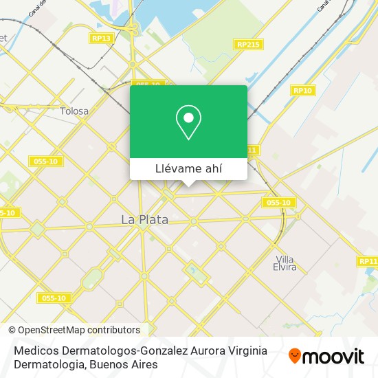 Mapa de Medicos Dermatologos-Gonzalez Aurora Virginia Dermatologia