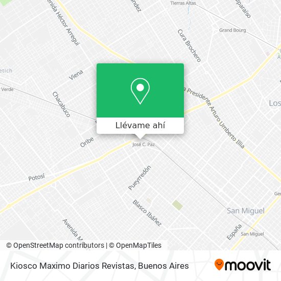 Mapa de Kiosco Maximo Diarios Revistas