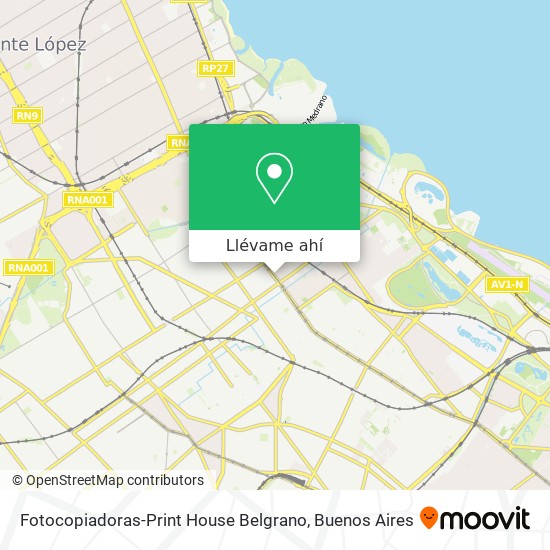 Mapa de Fotocopiadoras-Print House Belgrano