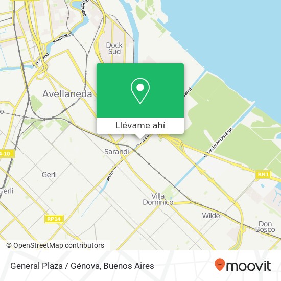 Mapa de General Plaza / Génova