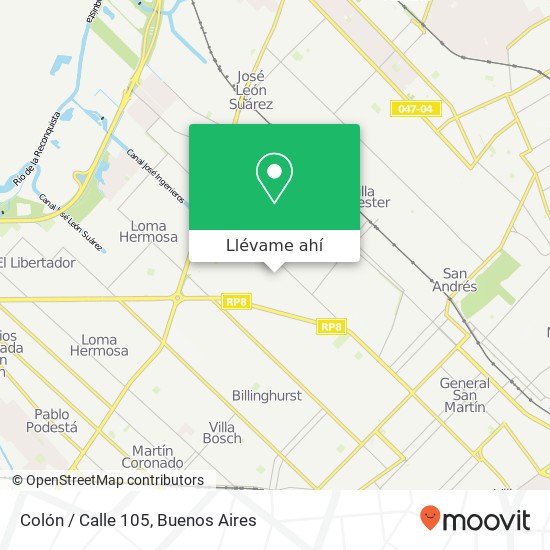 Mapa de Colón / Calle 105