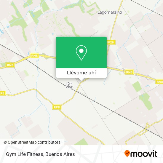 Mapa de Gym Life Fitness