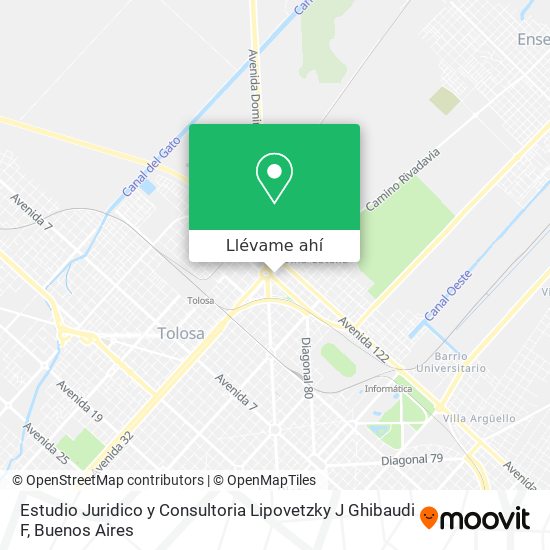 Mapa de Estudio Juridico y Consultoria Lipovetzky J Ghibaudi F
