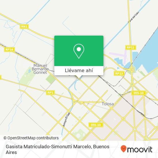 Mapa de Gasista Matriculado-Simonutti Marcelo