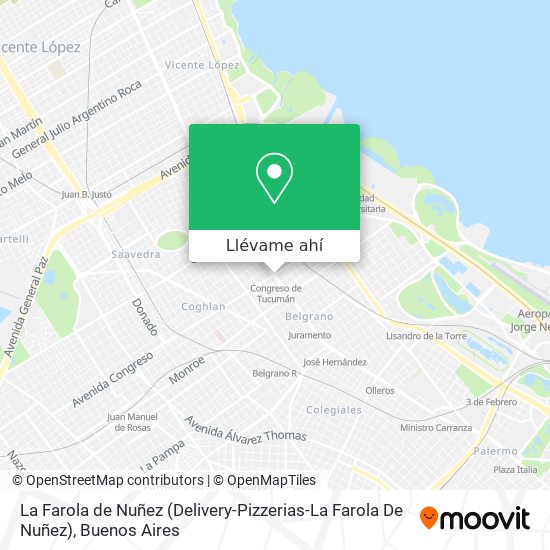 Mapa de La Farola de Nuñez (Delivery-Pizzerias-La Farola De Nuñez)