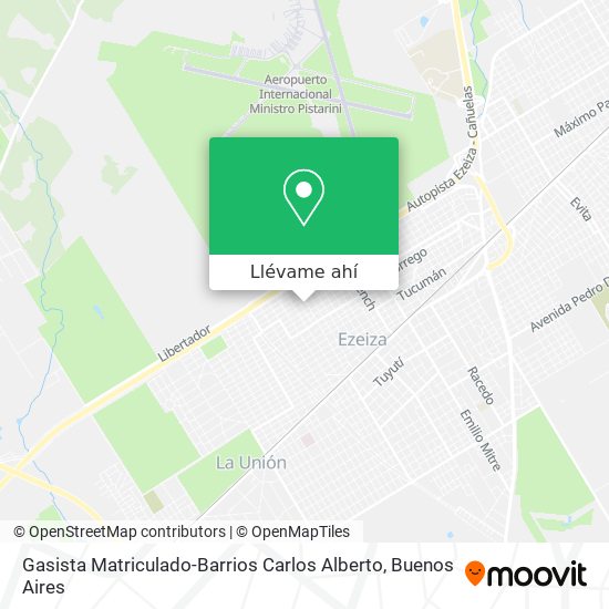 Mapa de Gasista Matriculado-Barrios Carlos Alberto