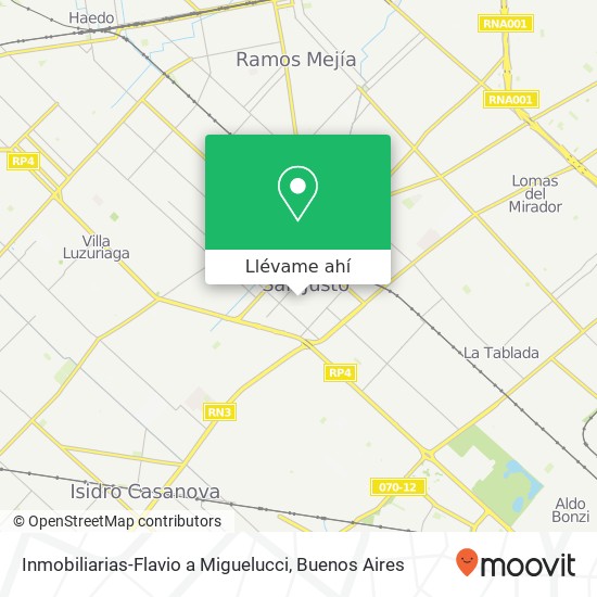 Mapa de Inmobiliarias-Flavio a Miguelucci