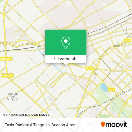 Mapa de Taxis-Radiotaxi Tango sa