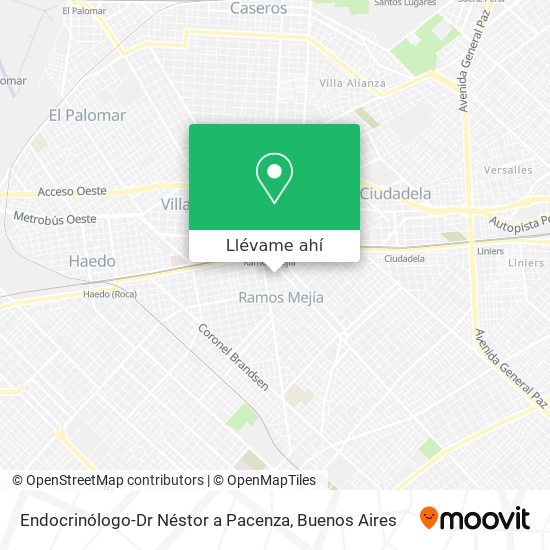 Mapa de Endocrinólogo-Dr Néstor a Pacenza