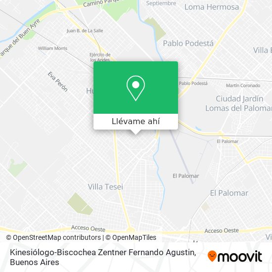 Mapa de Kinesiólogo-Biscochea Zentner Fernando Agustin