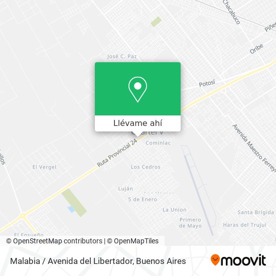 Mapa de Malabia / Avenida del Libertador