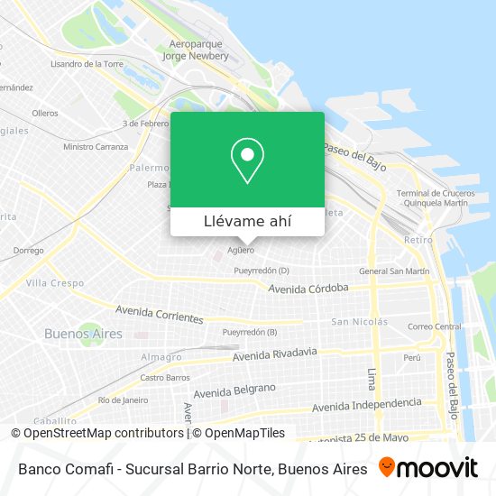 Mapa de Banco Comafi - Sucursal Barrio Norte