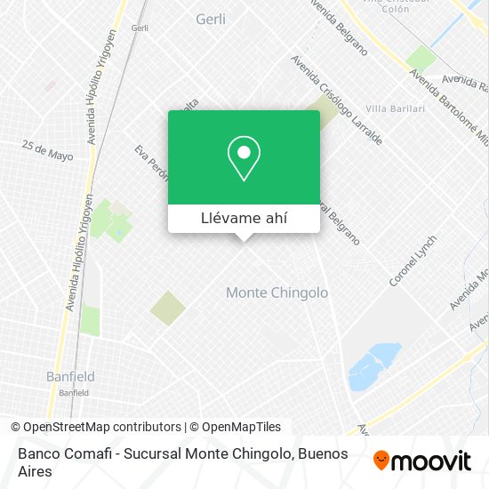 Mapa de Banco Comafi - Sucursal Monte Chingolo