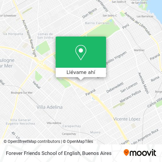 Mapa de Forever Friends School of English