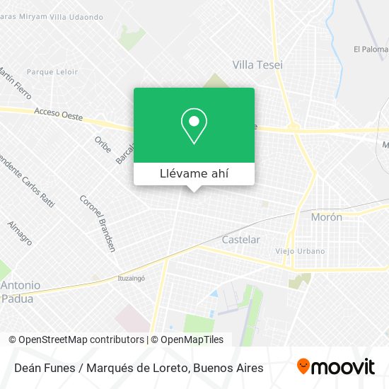 Mapa de Deán Funes / Marqués de Loreto