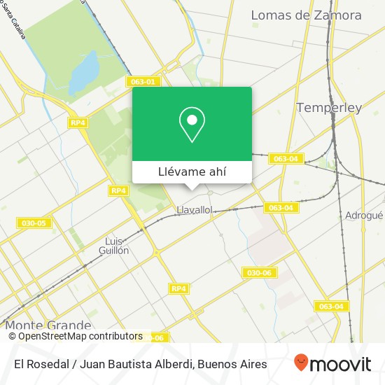 Mapa de El Rosedal / Juan Bautista Alberdi