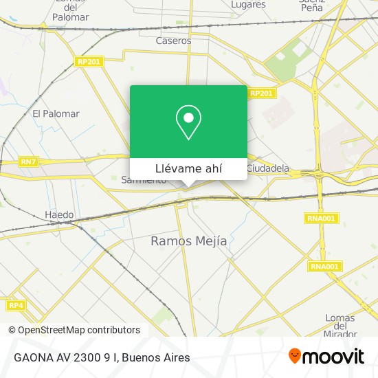 Mapa de GAONA  AV 2300 9 I