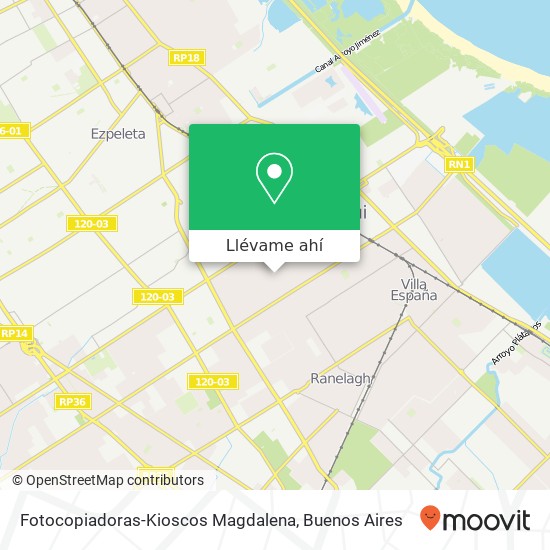 Mapa de Fotocopiadoras-Kioscos Magdalena