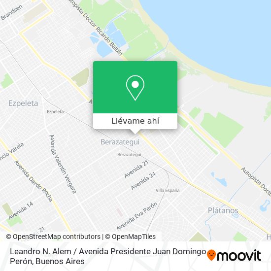 Mapa de Leandro N. Alem / Avenida Presidente Juan Domingo Perón