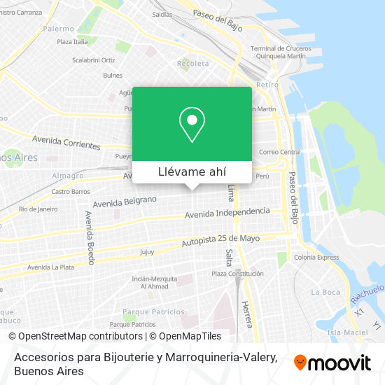 Mapa de Accesorios para Bijouterie y Marroquineria-Valery