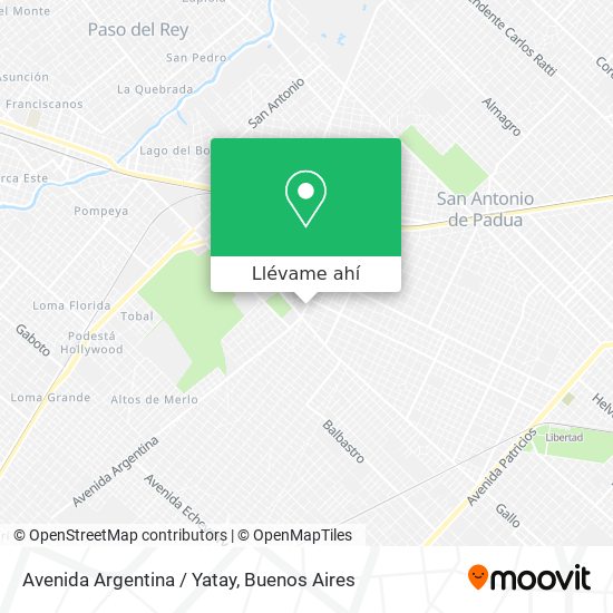 Mapa de Avenida Argentina / Yatay