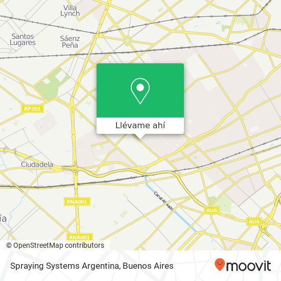 Mapa de Spraying Systems Argentina