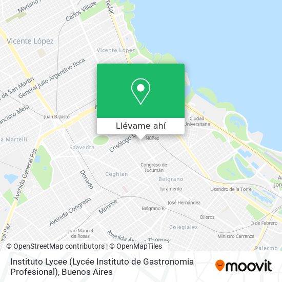 Mapa de Instituto Lycee (Lycée Instituto de Gastronomía Profesional)