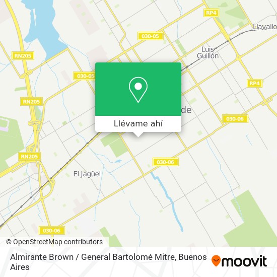 Mapa de Almirante Brown / General Bartolomé Mitre