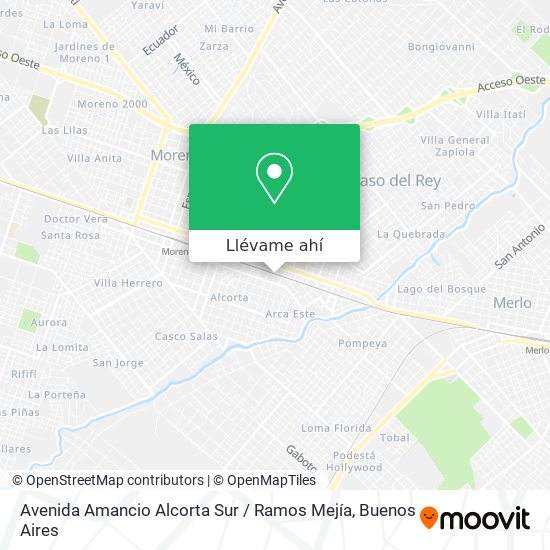 Mapa de Avenida Amancio Alcorta Sur / Ramos Mejía