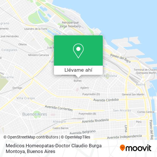 Mapa de Medicos Homeopatas-Doctor Claudio Burga Montoya