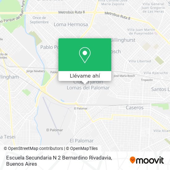 Mapa de Escuela Secundaria N 2 Bernardino Rivadavia
