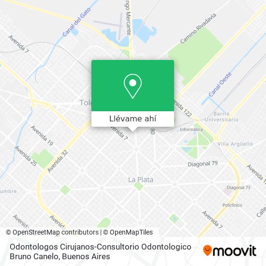 Mapa de Odontologos Cirujanos-Consultorio Odontologico Bruno Canelo