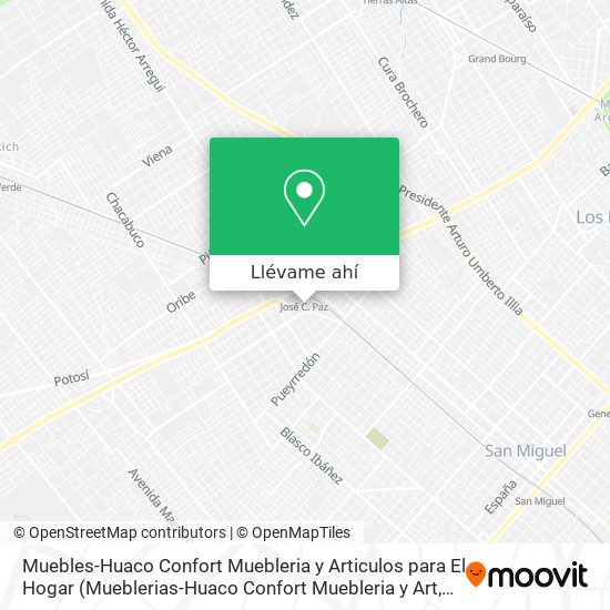 Mapa de Muebles-Huaco Confort Muebleria y Articulos para El Hogar