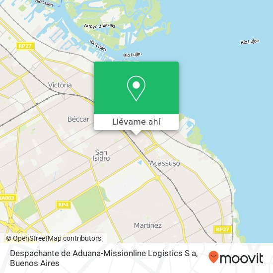 Mapa de Despachante de Aduana-Missionline Logistics S a