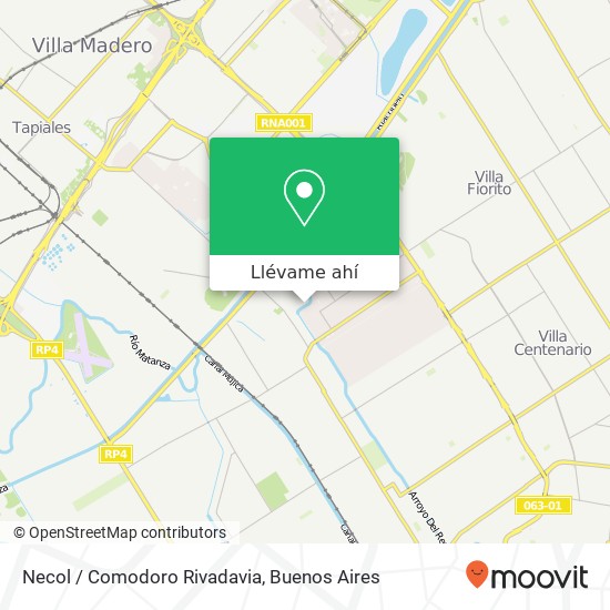 Mapa de Necol / Comodoro Rivadavia