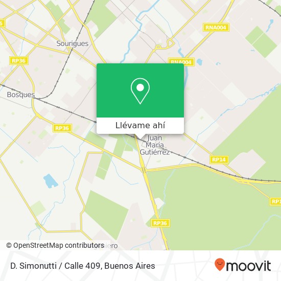 Mapa de D. Simonutti / Calle 409